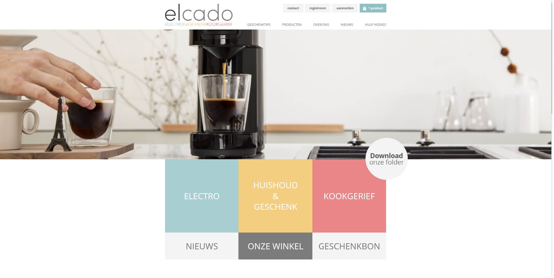 Daar is ie dan....de webshop van Elcado!